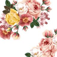Bridal background with beautiful roses