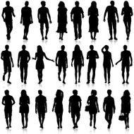 Black silhouettes mans and womans N7