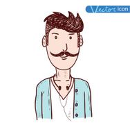 hipster style hand drawn illustration N48
