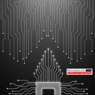 Cpu Circuit Board Vector illustration Eps 10 N9