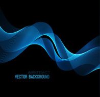 Vector illustration abstract background blue blurred magic neon light curved N2