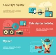 Hipster Banner Set N2