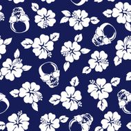 Hibiscus skull pattern N5