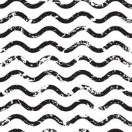Vector wavy line grunge seamless pattern Abstract old texture background