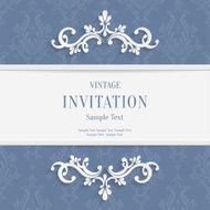 Vector Gray Floral 3d Christmas and Invitation Cards Background