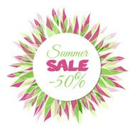 Summer sale floral frame