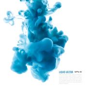 Liquid ink cloud Vector abstract background Isolated element N26
