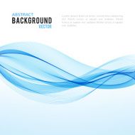 Abstract blue wave isolated on white background N16