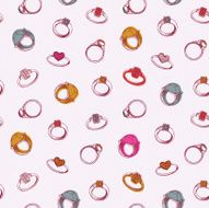 Valentine&#039;s Day Card design with rings