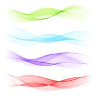 Abstract blue wave isolated on white background N17