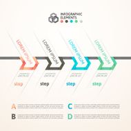 Modern business step origami style options banner N22
