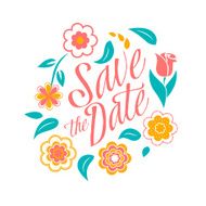 Flower wedding invitation card save the date greeting N3