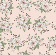 Seamless Vintage Flower Pattern N34