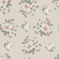 Seamless Vintage Flower Pattern N35