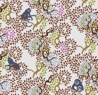 Abstract floral seamless pattern Trees and monkeys Exotic fore N3