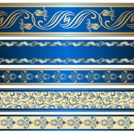 Vector set of borders decorative elements