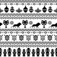 African Tribal Pattern Ethnic ornament N35