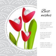 Futuristic bouquet of the tulips