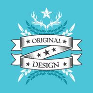 Original vintage banner Creative nature concept