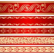 Vector set of decorative ribbon N4