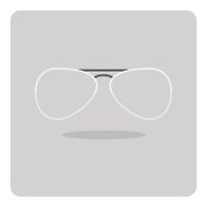 Vector of flat icon glasses N6