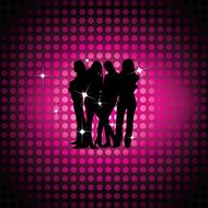 silhouette of beautiful young woman