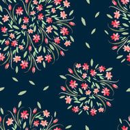 vector watercolor flower seamless pattern N3