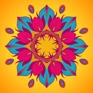 Ornamental round lace pattern is like mandala N25