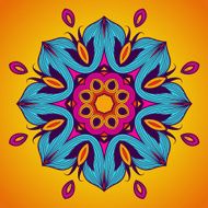 Ornamental round lace pattern is like mandala N26