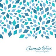 Vector blue mosaic texture horizontal border card template