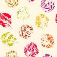 Bright colorful leaf print seamless pattern