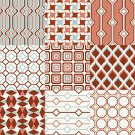 seamless retro geometric pattern set N4