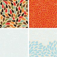 Seamless abstract retro drops patterns
