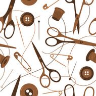 Seamless background pattern of sewing accessories