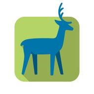 deer Merry Christmas flat icon