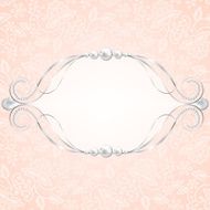 pearl frame on lace background N11