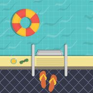 illustration - a swimming pool top view N2