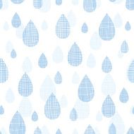 Abstract textile blue rain drops seamless pattern background