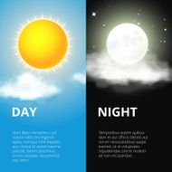 Day and night sun moon