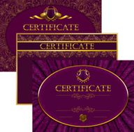 Elegant template of certificate diploma N48