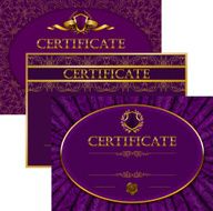 Elegant template of certificate diploma N49