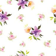 Watercolor flower pattern N150