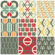 Retro different vector seamless patterns N4