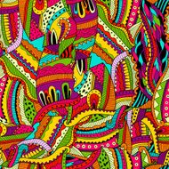 Seamless pattern background with abstract ornaments Hand draw illustration N9