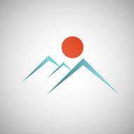 Sun and mountains