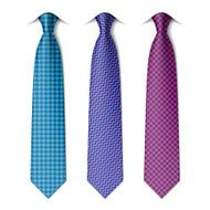 Houndstooth and zigzag patterns ties