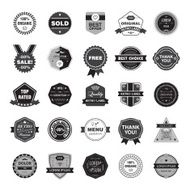 vector set of retro hipster badges