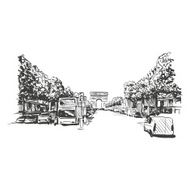 Triumphal Arch in Paris France Vector illustration N7