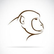 Vector image of an monkey face N2