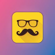 Vector Mustache and Glasses Icon